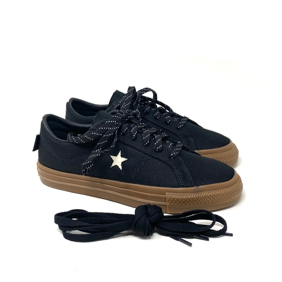 Converse One Star Pro OX Low Top Black Women Canvas Skate Sneakers Size A03217C - Picture 2 of 9